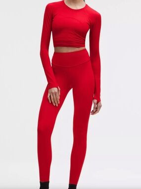 NWOT Lululemon Athletica Red Leggings Size 0